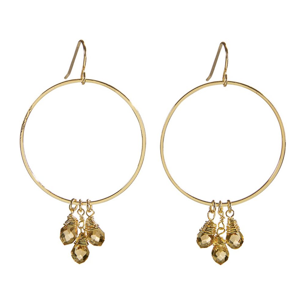 Dangle Hoops - Radiant Crystal / New in Package